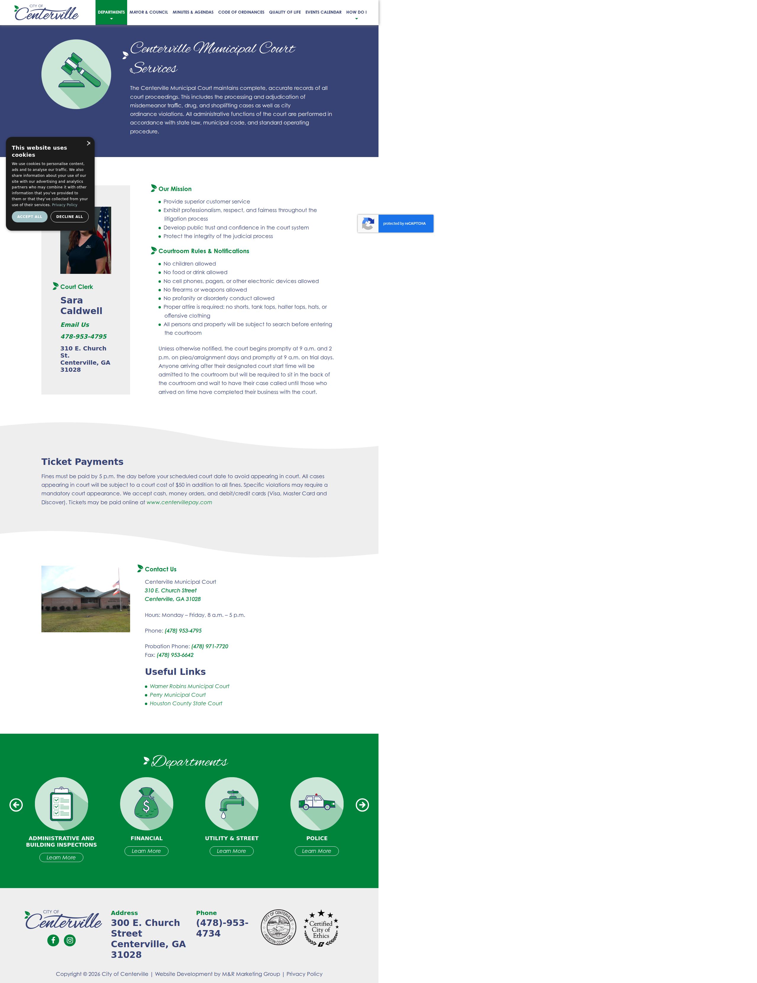 Centerville criminal records Municipal Court information