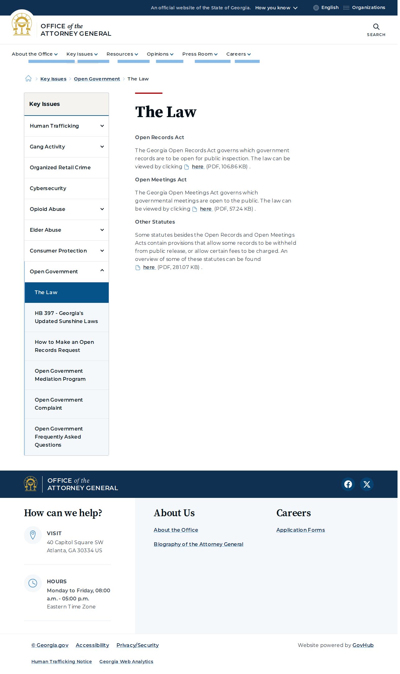 Houston County criminal records Georgia Open Records Act