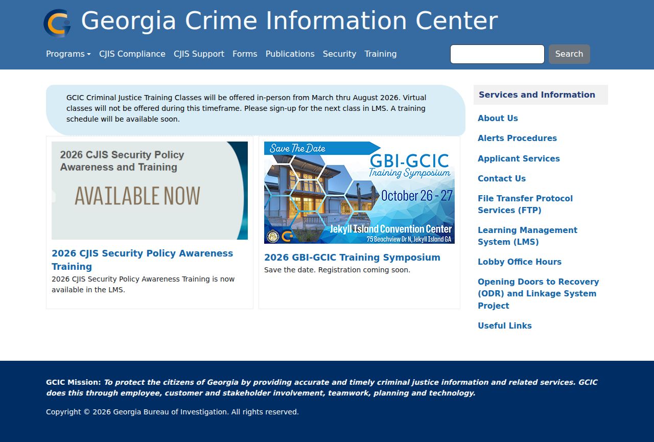 Houston County sex offender search fields in the Georgia registry